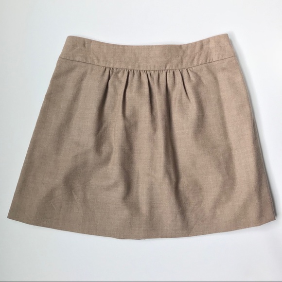 Tan Wool J. Crew A-line Skirt - Size 6 - Picture 4 of 4